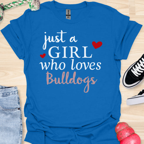 Just a girl who loves bulldogs - V4 - Elegant Lovely T-Shirt